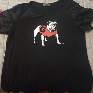 Black Graphic Women's Top